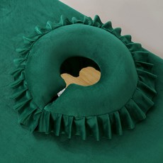 구멍 쿠션 미용 패드 베개 실리콘 화이트 마시지샵 얼굴, 1개, 대형 면 코어 다크그린 분리세탁