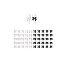 화이트 리본 수지 리본 100개 네일 액세서리 일식 심플 스크럽 DIY 입체 리본 네일 3 D 네일 액세서리 파츠 장식 파츠