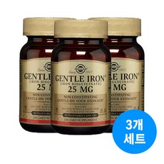 Solgar Gentle Iron 솔가 젠틀 철분 25mg 90베지터블 캡슐 3팩, 90정, 3개