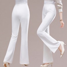 여성용 정장바지 봄가을 패션 슬림핏 하이웨스트 부츠컷 팬츠 캐주얼 오피스룩 나팔 바지 YHY