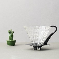 하리오 드리퍼 VDG-03B 플라워 드리퍼 블랙, 1개