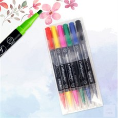 캘리그라피펜 컬러펜, 6색, 6색