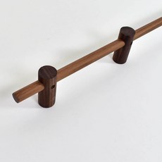 원목 커튼봉 무타공 방문 브래킷 나무 레일 미니 막대 지름 1.8cm 블랙월넛 단일봉 70cm, 90cm, 1개, 지름 1.8cm 비치우드 단일봉