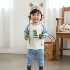 몽실이 포근 기모 실내복 아동 유아 가을 겨울 긴팔 홈웨어 상하세트