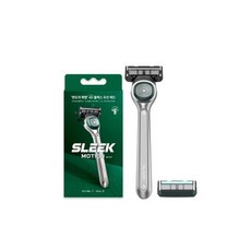 SLEEK 슬릭 모션 쉐이빙폼 210ml 4개+증정(엣지면도기)/면도용품, SLEEK 슬릭 모션 면도기 2UP (기1+날2)