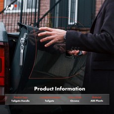 A-PREMIUM 프리미엄 쉐보레 타호 2000-2006 서버번 1500 2500 2000-2006 및 GMC 유콘 XL 2000-2006과 호환되는 테일게이트 핸들 실버, A-PREMIUM 프리미엄 쉐보레 타호 2000-200