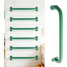 어린이 야외 놀이터용 스틸 몽키 바 6팩 세트 뒷마당 등반 놀이 기구 DIY 설치 키트, 6 Packs-C-17Inch, Green