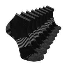 Skechers 남성용 워크 컬렉션 쿼터 크루 양말 (8팩) 블랙. 165784