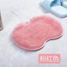 浴室按摩防滑墊 搓腳洗腳神器 帶吸盤, 1個, 吸得緊： 粉1個 吸盤防滑*按摩後背,按摩搓澡墊 全方位清潔