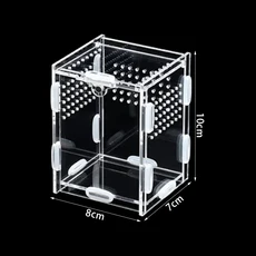 파충류 테라리움 번식 탱크 아크릴 상자 케이지 소형 곤충 도마뱀 가정 및 사무실용, 02 8x7x10cm