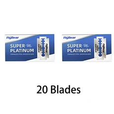 쿠쿠스토어 이발사 면도날더블 에지 남성 안전 스틸 도구, 02 20 Blades