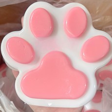 대왕 고양이발바닥 말랑이 스퀴시 스퀴지 스트레스볼, 1개, 퓨어화이트