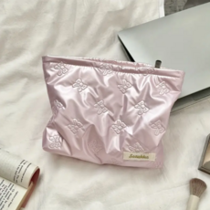 러블리 샤이닝 리본 퀄팅 화장품 파우치
