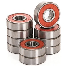 50개 608-2RS 이중 고무밀폐 베어링 8x22x7mm 프리루브 크롬강 볼베어링, Red