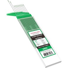 YESWELDER TIG 전극 10 녹색 텅스텐 EWP PK 순수 용접, Green, .040"