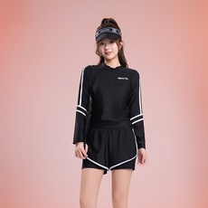 分體泳衣 女款 長袖防曬 游泳裝 顯瘦遮肚