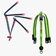 안전모 패션턱끈 경량 건설 작업 현장 탈부착 가능 염주알턱끈 (2개 1세트), 패션턱끈(현광색)