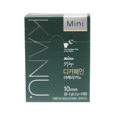 맥심 카누 미니 디카페인 아메리카노 10T 식품 > 커피/차 커피 커피기타 기타커피, 9g, 10개입, 1개