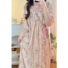 印花睡袍 居家服