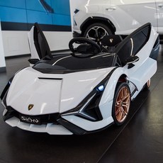 람보르기니 전동푸쉬카 4륜 구동 유아전동차 원격제어 버전 스포츠 선물, E. 화이트 4륜구동 리튬배터리 가죽시트