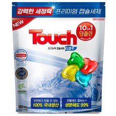 터치 프리미엄 초고농축 캡슐세제 딥블루 국내생산 에이프릴향, 1개, 100개입