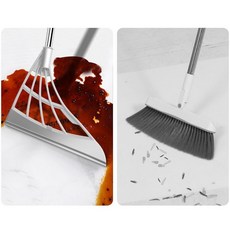 바름컴퍼니 실리콘 빗자루 고무 물청소 먼지제거 청소용, 그레이, 2개