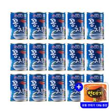 유동 꽁치 x+사은품 꽁치조림 통조림, 15개, 400g