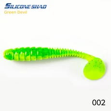 스윙 임팩트 실리콘 낚시 루어 소프트 파이크용 미끼, 07 002, 02 85mm, 1개