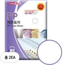 라미에이스 PP 제본표지 반투명 500MIC 100p, 투명, B5, 2개