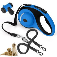 중형견 2마리를 위한 이중 접이식 강아지 봉투 29 9KG 배변 66파운드 목줄 최대, Large, BLUE