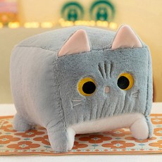 만화 인형 카와이 시뮬레이션 고양이 봉제 베개 현실적인 3D 동물 장난감 쿠션 어린이 소녀용, 25cm, 03 25cm-brown cat