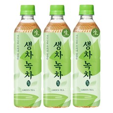 웅진 생차 그린티 녹차 500ml, 3개