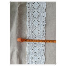 프렌치홈 버블버블 국산면레이스, 흰색(화이트) 1롤 약1300cm, 1세트