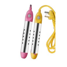 전기 온수 히터 스틱 물가열기 미니 욕조용 보일러 온도조절 가열봉, 2000W 노란색 75도 자동 전원 OFF