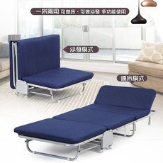 居家生活 Easy Buy 加厚海綿多功能折疊床 90CM寬 附煞車輪 一床兩用 舒適便攜, 灰色