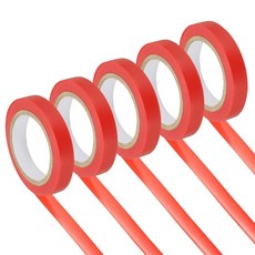 YELARXI 그립 낚시 테이프 PVC 라켓 마감 테이프 라켓 액세서리 스티커 씰 - (테니스 배드민턴 스쿼시)에 적합 5팩 및 10m(32.8피트) & 레드