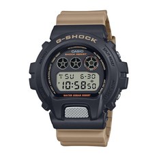 Casio G-Shock Utilitarian 블랙 & 베이지 레진 53mm 디지털 시계 DW-6900TU-1A5CR 블랙. 모던.