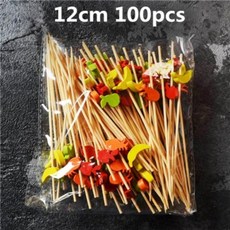 하트 꽃 모양 대나무 꼬치 뷔페 컵케이크 과일 디저트 스틱 칵테일 웨딩용, 1개