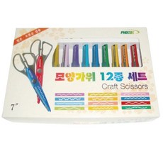 포코스 모양가위 12종 세트 CS-01, 혼합모양, 1개