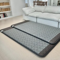 [노벨상 수상 그래핀원단 사용] 한일의료기 국산 고급형 전자파 없는 그래핀 탄소매트 두꺼운 카본 전기매트 부모님 선물 추천 25년형 애쉬 그레이, 싱글(100x200)