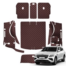 루젠 제네시스 GV80 페이스리프트 트렁크매트 차박 풀커버, 보르도 브라운, GV80 페이스리프트 5인승