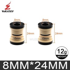 MTB 리어 쇼크 DU 부싱 8x22/24/32/44/50/52/54/68mm Ro shox 산악 자전거 서스펜션 부품 용 알루미늄, 8x24mm 2Pcs