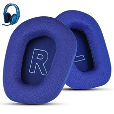 Wzsipod Cooling Gel Replacement Ear Cushions for Logitech G733 G535 G335 Lightspeed Wireless Gamin, 블루 패브릭