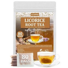 프리미엄 사워솝 티백 60개 100% 천연 그라비올라 잎으로 제작 호자 구아나바나 차 첨가제 없음 및 카페인 프리., Licorice Tea