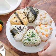 三角飯糰壽司便當盒製作工具, 1個, 六合一飯團模具