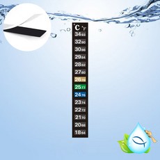 긴 스티커 온도계 어항 수족관 온도 수족관관상어용품, 1세트