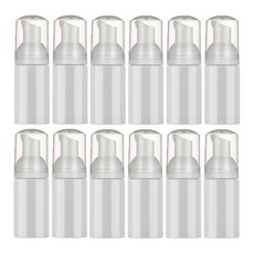 플라스틱 거품 12 펌프 청소용 속눈썹 30ML 디펜서 얼굴 비누, 12pcs, 30ml 용량, white