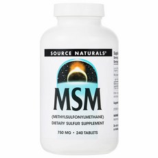 SOURCE NATURALS MSM維他命C錠, 1個, 240顆