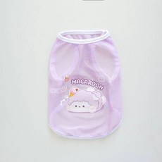 귀여운 여름 얇은 통기성 작은 탱크 동물 인쇄 고양이와 옷 경량, 색상: 5. purple / 크기: F. XXL 사이즈