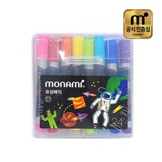 모나미 뉴 사각 유성매직, 24색, 1세트